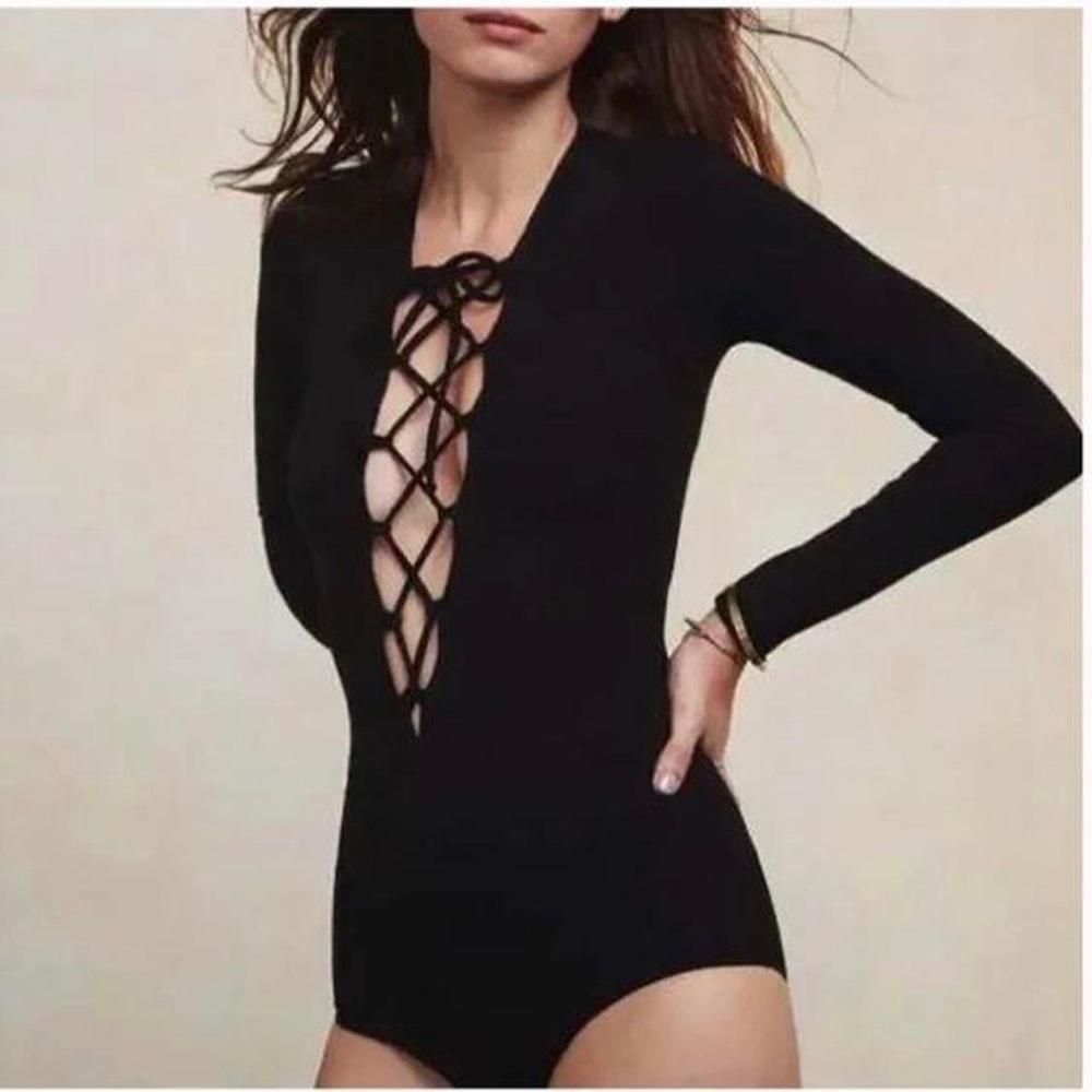 Reformation criss cross bodysuit